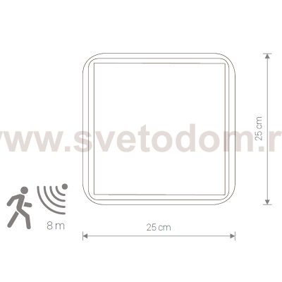 Светильник настенно-потолочный Nowodvorski TAHOE II WHITE SENSOR 8830