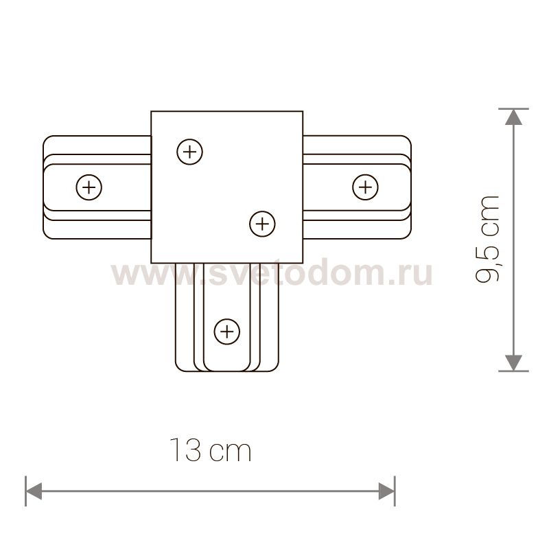 Трековая система Nowodvorski PROFILE RECESSED T-CONNECTOR BLACK 8835