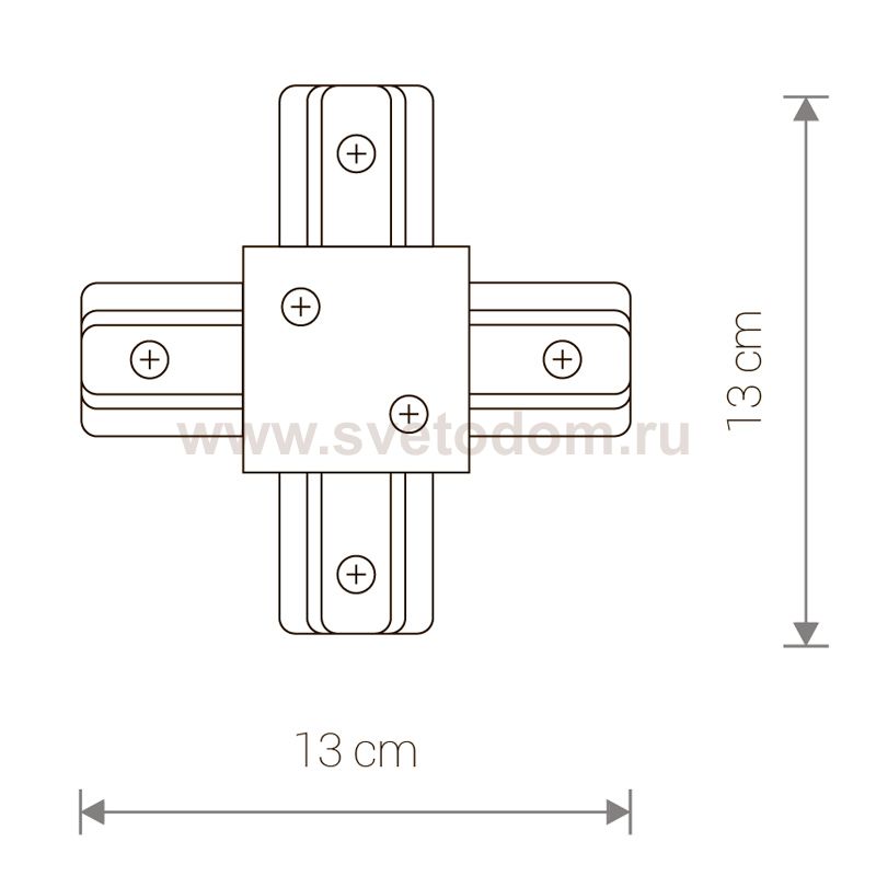 Трековая система Nowodvorski PROFILE RECESSED X-CONNECTOR BLACK 8837