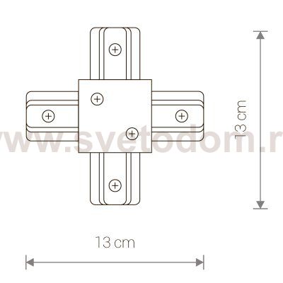 Трековая система Nowodvorski PROFILE RECESSED X-CONNECTOR BLACK 8837