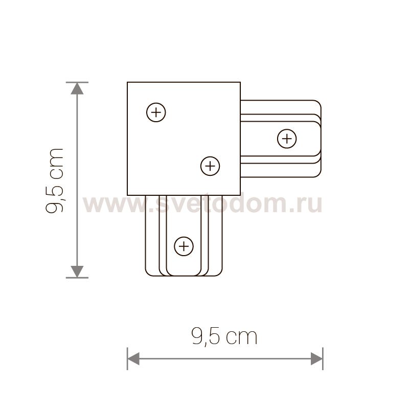 Трековая система Nowodvorski PROFILE RECESSED L-CONNECTOR BLACK 8971