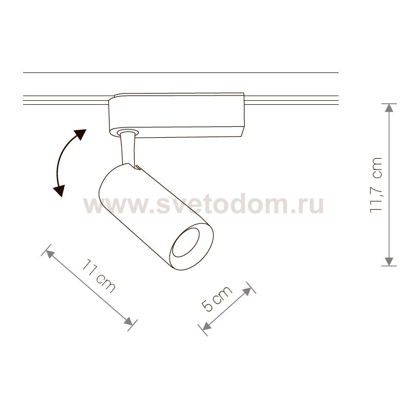 Светильник для трековой системы Nowodvorski PROFILE IRIS LED BLACK 12W, 4000K 9003