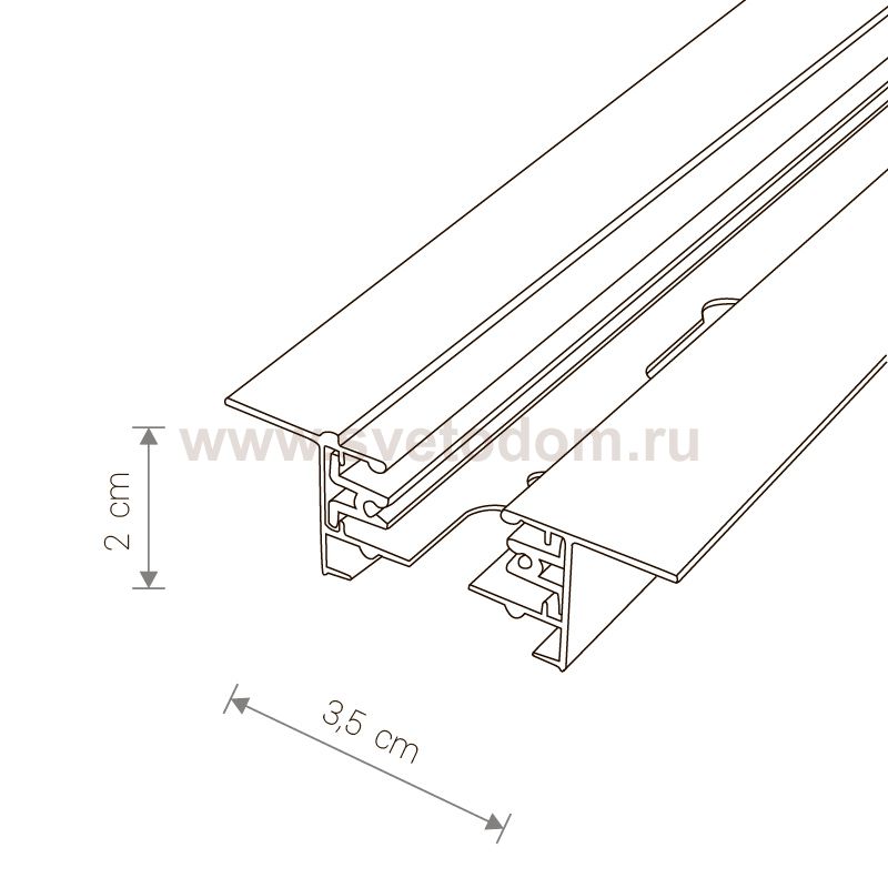 Трековая система Nowodvorski PROFILE RECESSED TRACK BLACK 1 METER 9013