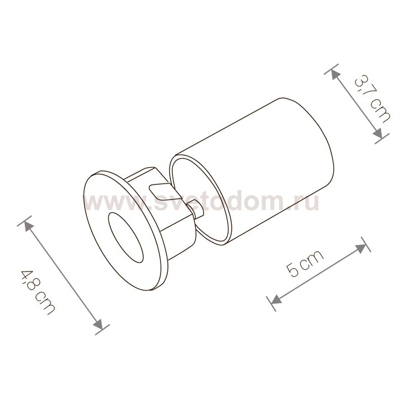 Уличный встраиваемый светильник Nowodvorski OIA LED BLACK 9102