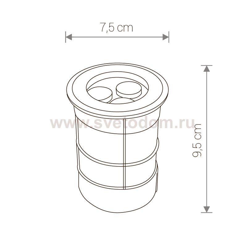Уличный грунтовый светильник Nowodvorski PICCO LED L 9104