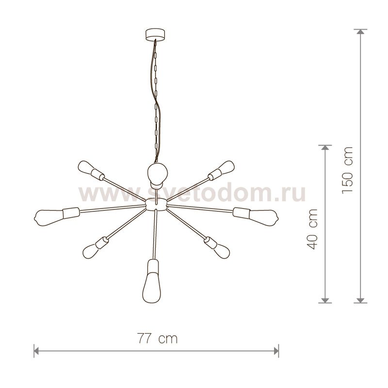 Люстра подвесная Nowodvorski ROD GOLD IX 9130