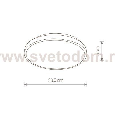 Светильник потолочный Nowodvorski AGNES ROUND LED BLACK 22W 9161