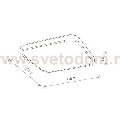 Светильник потолочный Nowodvorski AGNES SQUARE LED WHITE 32W 9168