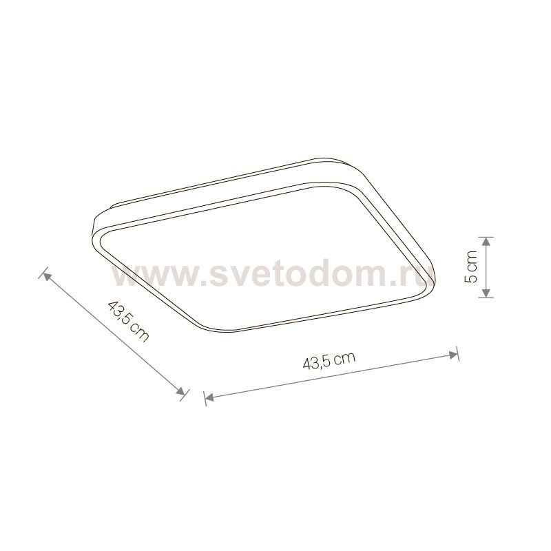 Светильник потолочный Nowodvorski AGNES SQUARE LED BLACK 32W 9170