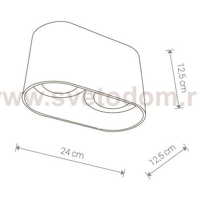 Светильник накладной Nowodvorski OVAL BLACK 9240