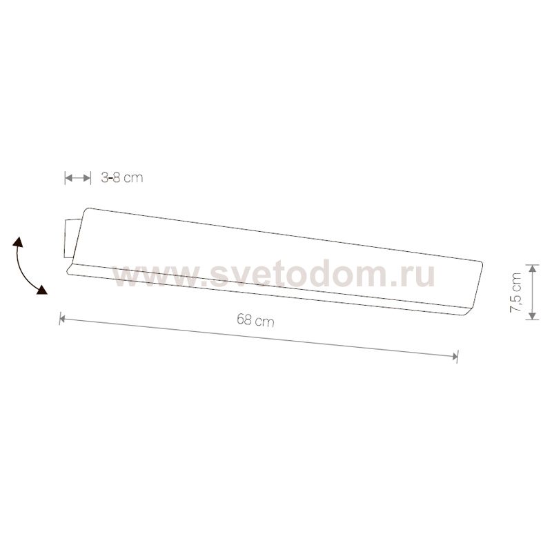 Светильник настенный Nowodvorski WING LED GRAPHITEE 9248