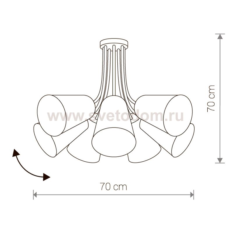 Люстра потолочная Nowodvorski FLEX SHAD WHITE VII 9275