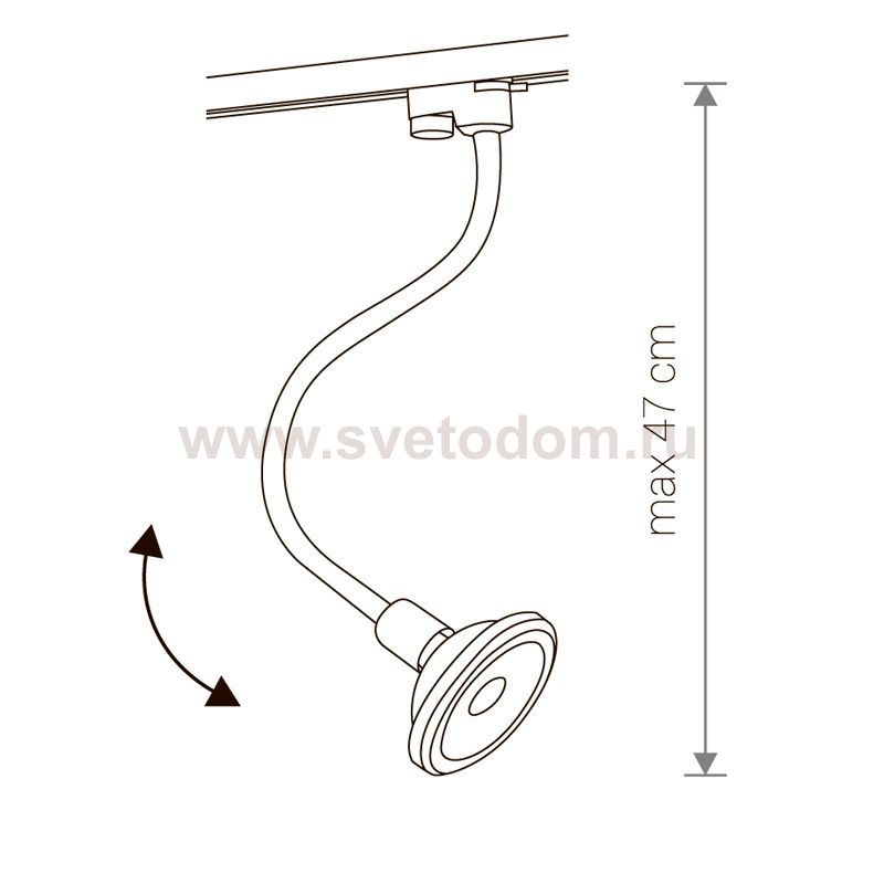 Светильник для трековой системы Nowodvorski PROFILE FLEX BLACK 9330