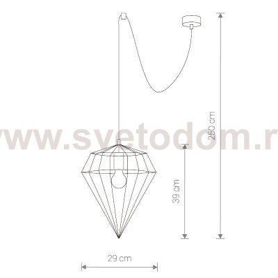 Светильник подвесной Nowodvorski WOOD DIAMOND 9372
