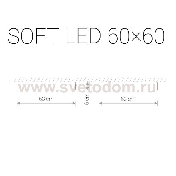 Светильник потолочный Nowodvorski SOFT LED WHITE 60X60 9530