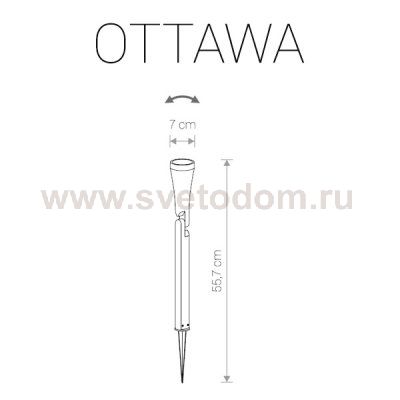 Ландшафтный светильник Nowodvorski OTTAWA GRAPHITEE 9561