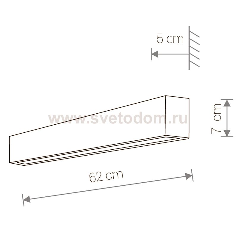 Светильник настенный Nowodvorski STRAIGHT WALL LED WHITE S 9610