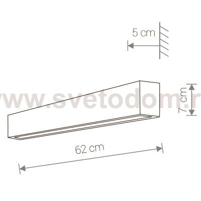 Светильник настенный Nowodvorski STRAIGHT WALL LED WHITE S 9610