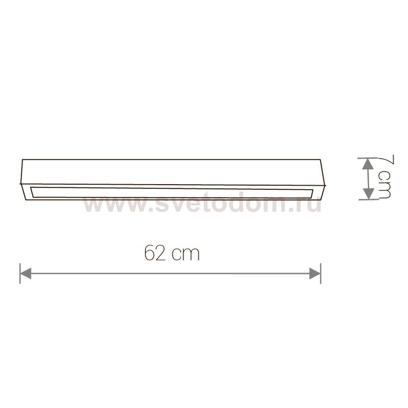 Светильник потолочный Nowodvorski STRAIGHT LED SILVER CEILING S 9623
