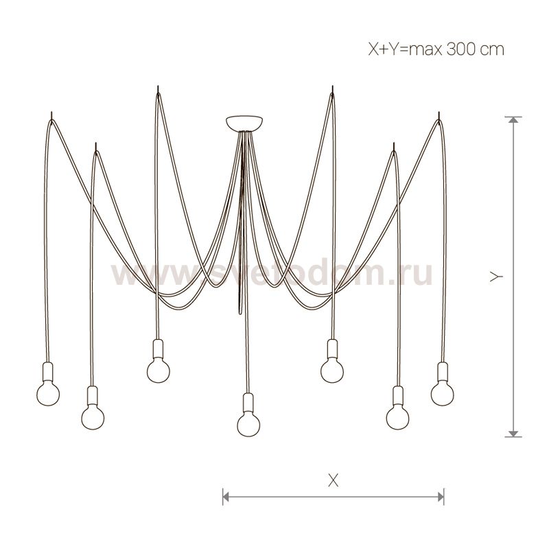 Светильник подвесной Nowodvorski SPIDER WHITE VII 9743