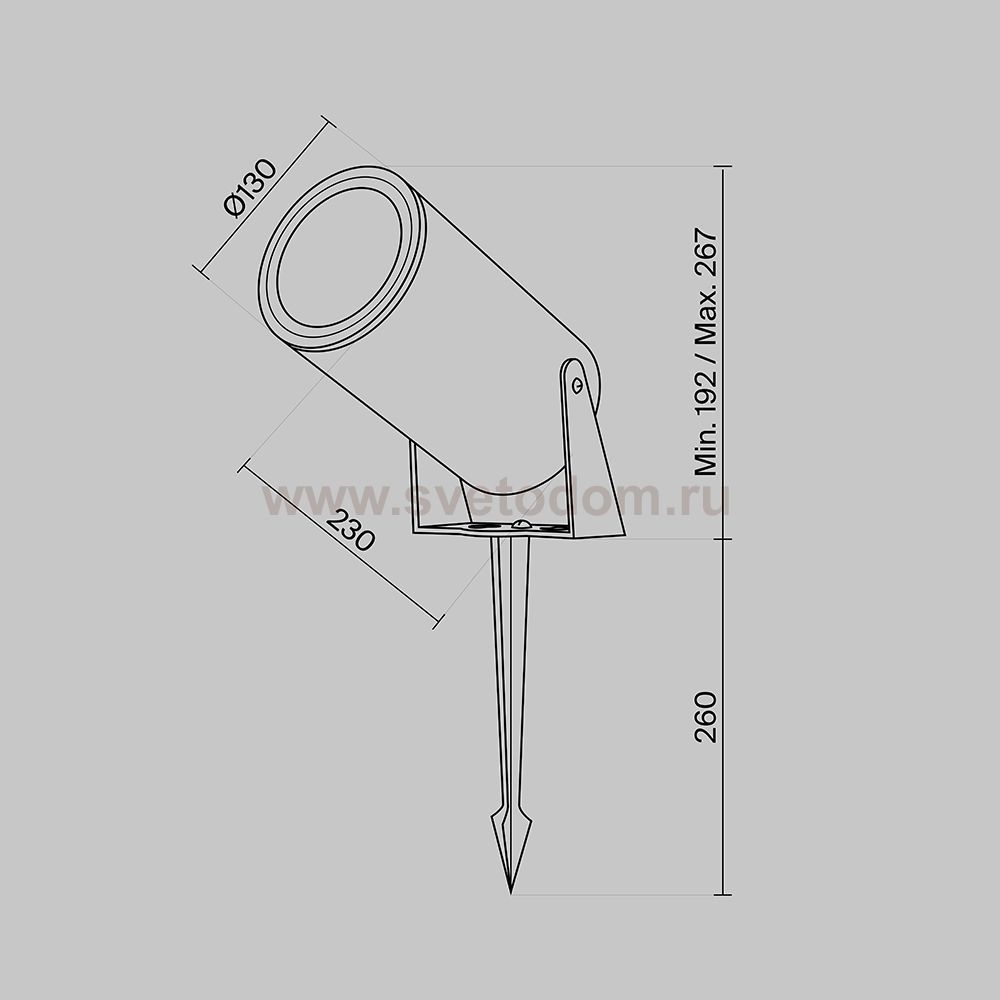 Ландшафтный светильник Maytoni O050FL-L30W3K Bern