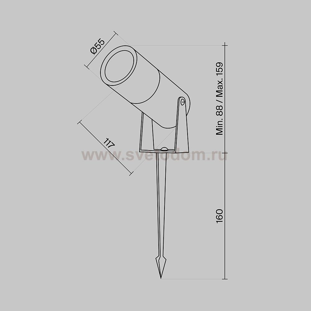 Ландшафтный светильник Maytoni O050FL-L5W3K Bern