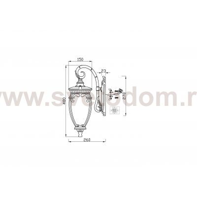 Настенный светильник (бра) Maytoni O414WL-01GB