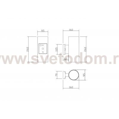 Настенный светильник (бра) Maytoni O419WL-02GR Rando