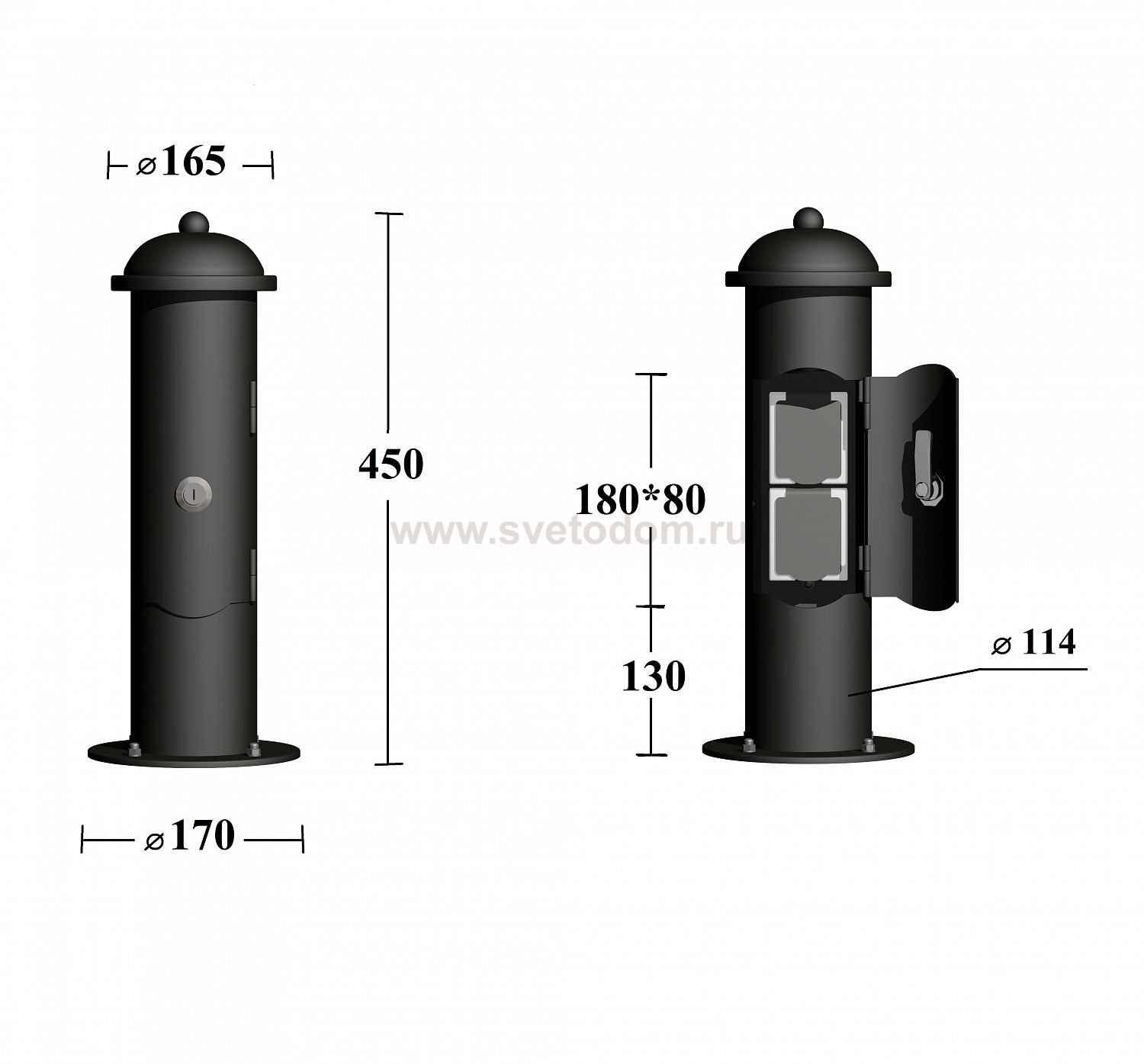 Розетка садовая Oasis Light 1-450 круг Bl