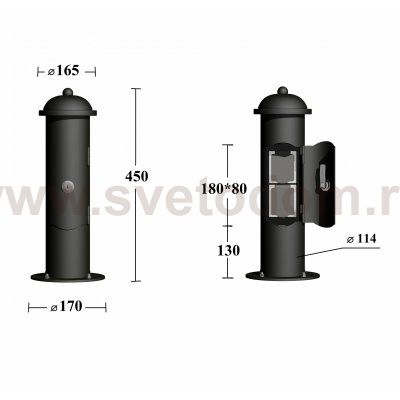 Розетка садовая Oasis Light 1-450 круг Bl