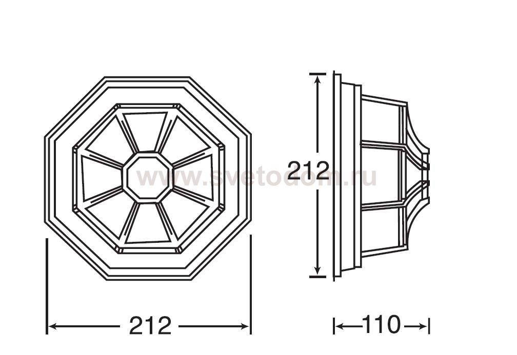 Светильник настенно-потолочный Oasis Light 10834 Gb