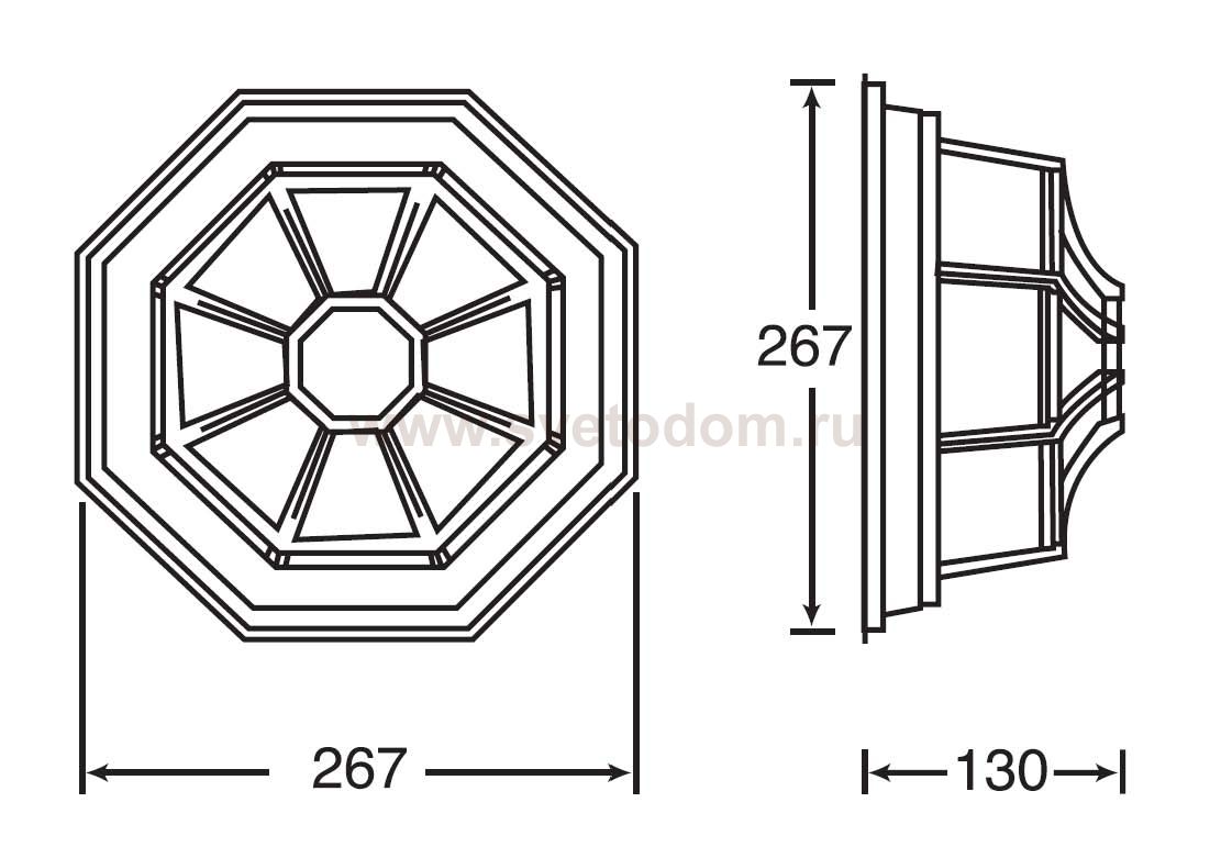 Светильник настенно-потолочный Oasis Light 10838 Bl
