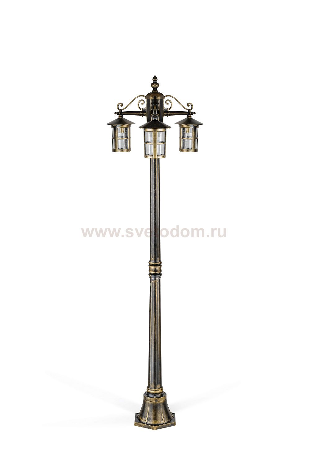 Светильник столб уличный 3 фонаря Oasis Light 15808B Gb