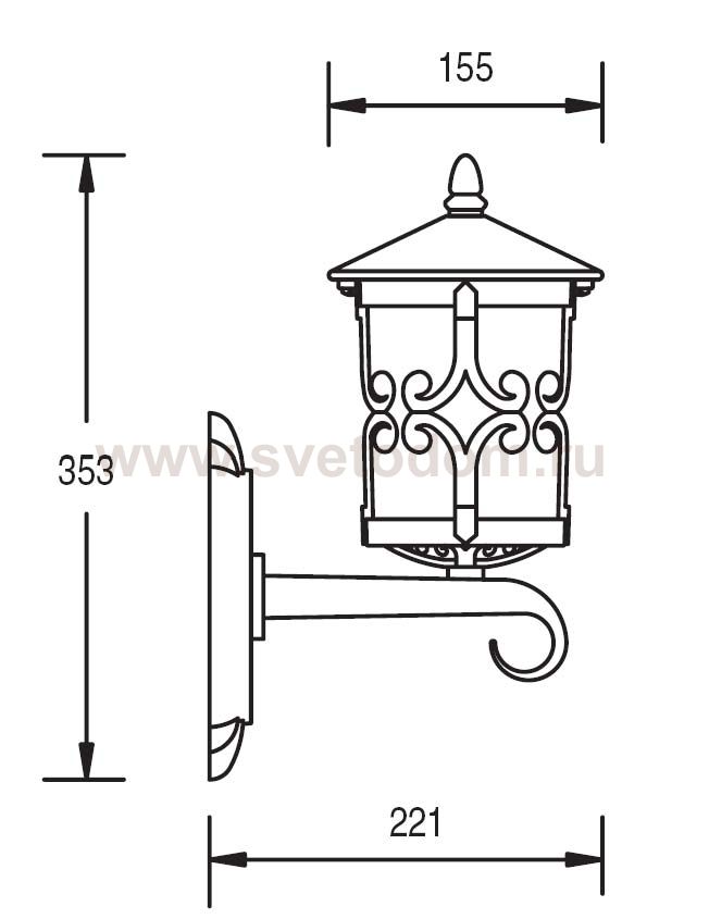 Светильник настенный Oasis Light 15851 Gb
