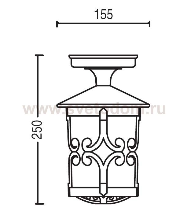 Светильник потолочный Oasis Light 15855А Gb