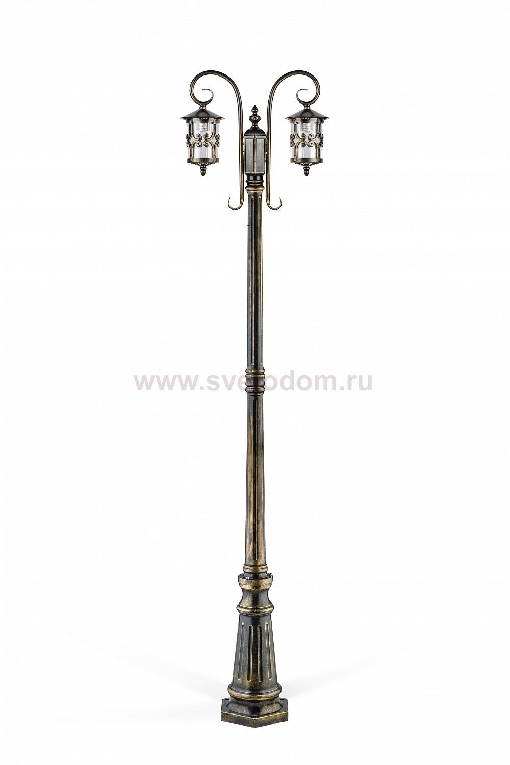 Светильник столб уличный 2 фонаря Oasis Light 15859A/18 Gb