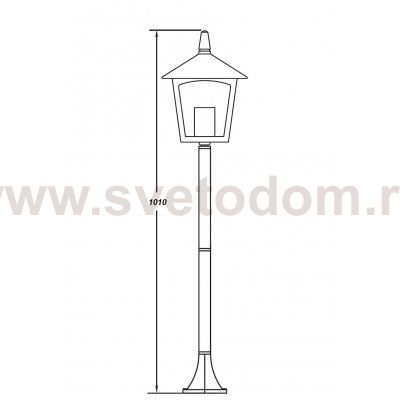 Светильник столб уличный 1 фонарь Oasis Light 15906 Gb