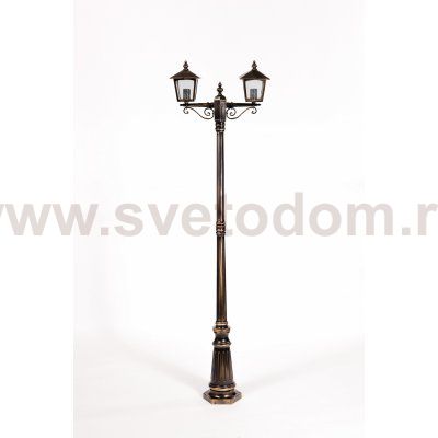 Светильник столб уличный 2 фонаря Oasis Light 15909A Gb