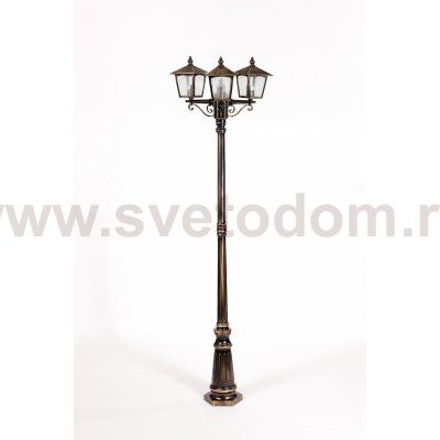 Светильник столб уличный 3 фонаря Oasis Light 15909B Gb