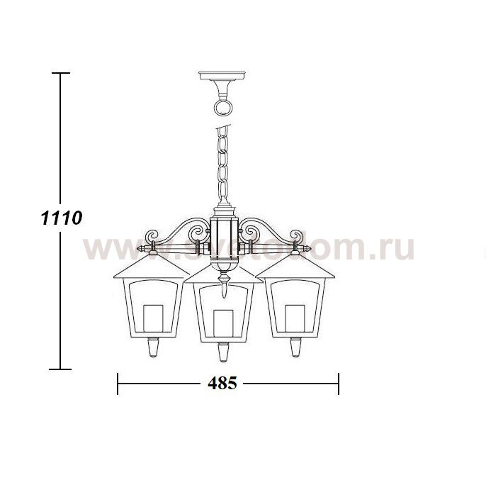 Люстра 3 рожка Oasis Light 15970/3 Gb