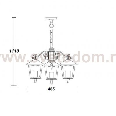Люстра 3 рожка Oasis Light 15970/3 Gb