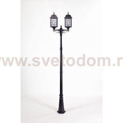 Светильник столб уличный 2 фонаря Oasis Light 64810LA 18 Bl