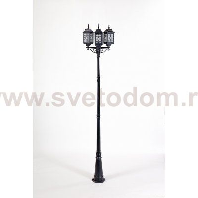 Светильник столб уличный 3 фонаря Oasis Light 64810SB 18 Bl