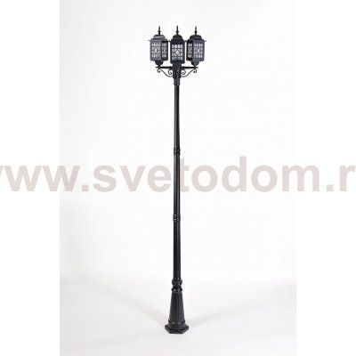 Светильник столб уличный 3 фонаря Oasis Light 64810SB 21 Bl