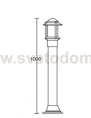 Светильник столб уличный Oasis Light 67220-1000 Bl
