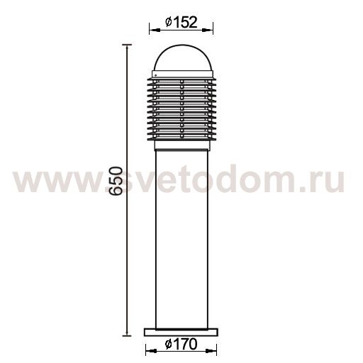 Светильник столб уличный Oasis Light 67225-650 Bl