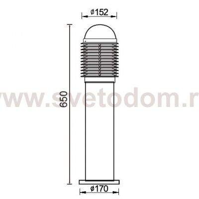 Светильник столб уличный Oasis Light 67225-650 Bl