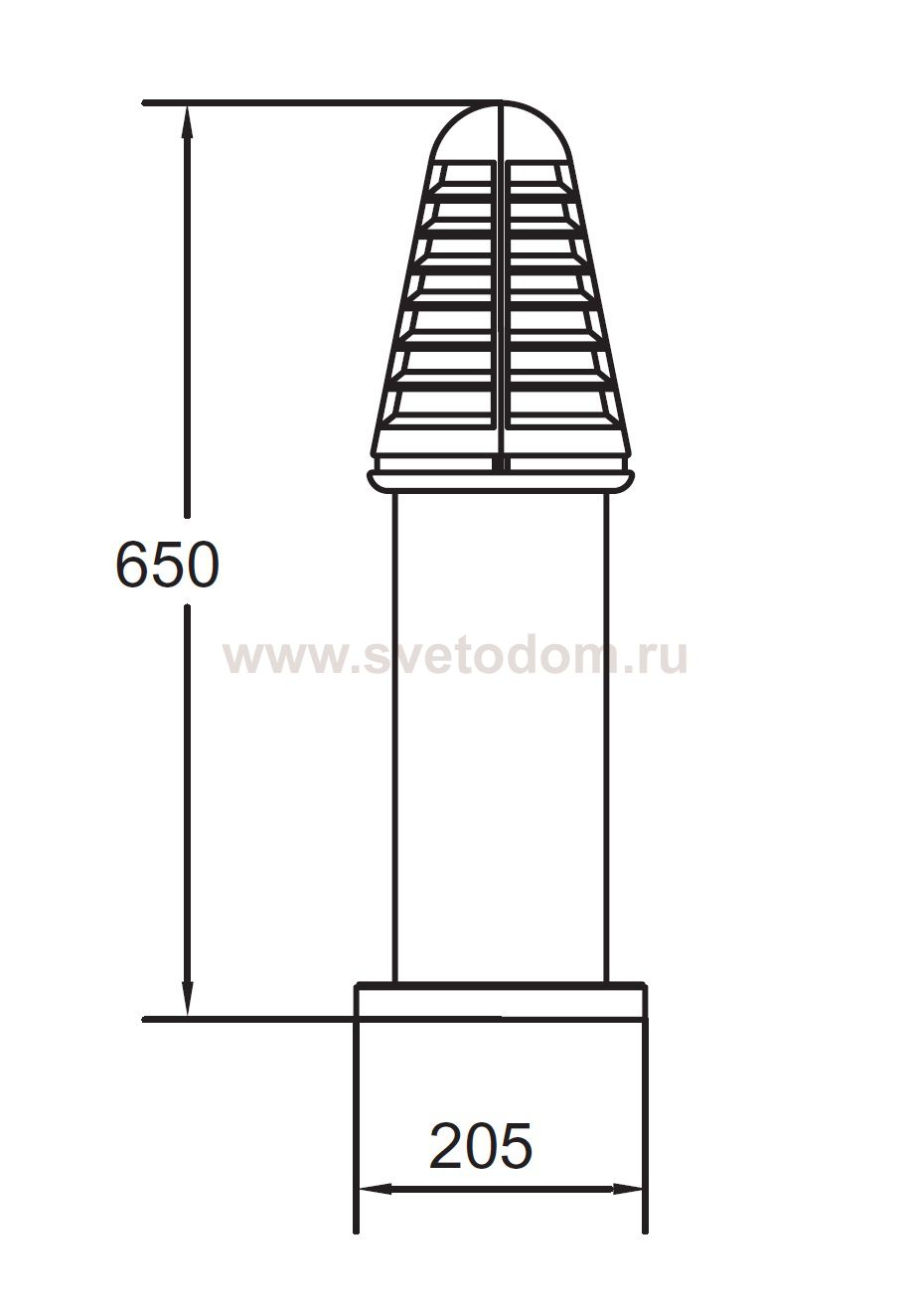 Светильник столб уличный Oasis Light 67328-650 Bl