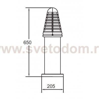 Светильник столб уличный Oasis Light 67328-650 Bl