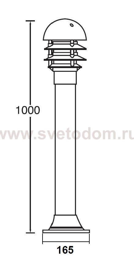 Светильник столб уличный Oasis Light 67339-1000 Gr